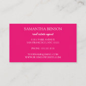 Palm Leaves Tropical Island Green & White Square Visitekaartje (Achterkant)