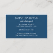 Palm Leaves Tropical Island Green & White Square Visitekaartje (Achterkant)