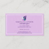 Palm Leaves Tropical Island Green & White Visitekaartje (Achterkant)