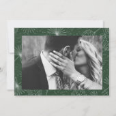 Palm Leaves Tropical Pink & Green Seashell Foto Save The Date (Achterkant)