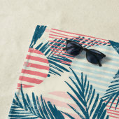Palm Leaves Tropical Summer Beach Towel Strandlaken (In situ)