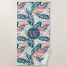 Palm Leaves Tropical Summer Beach Towel