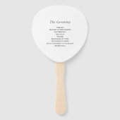 Palm Leaves Trouwprogramma Fan Handwaaier (Achterkant)