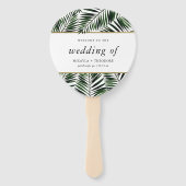 Palm Leaves Trouwprogramma Fan Handwaaier (Voorkant)