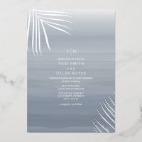 Palm Leaves Waterverf Beach Wedding