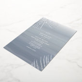 Palm Leaves Waterverf Beach Wedding Folie Uitnodiging (Gedraaid)