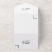 Palm Leaves Wedding All In One Uitnodiging (Buitenkant)