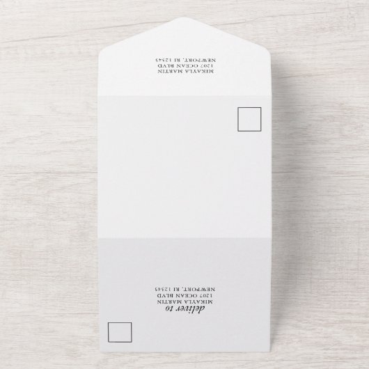 Palm Leaves Wedding All In One Uitnodiging (Buitenkant)