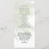 Palm Leaves Wedding Ceremony Tall Program Programmakaart (Achterkant)
