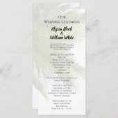 Palm Leaves Wedding Ceremony Tall Program Programmakaart (Voorkant / Achterkant)