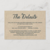 Palm Leaves Wedding Enclosure-kaarten Informatiekaartje (Voorkant)