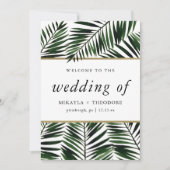 Palm Leaves Wedding Program (Voorkant)