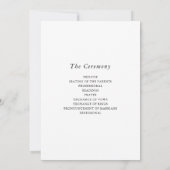 Palm Leaves Wedding Program (Achterkant)