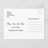 Palm Leaves Wedding Save the date Aankondigingskaart (Achterkant)