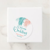 Palm Leaves Wedding Welcome Bag Bedankjes Labels (In situ)