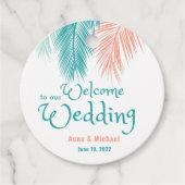 Palm Leaves Wedding Welcome Bag Bedankjes Labels (Voorkant)