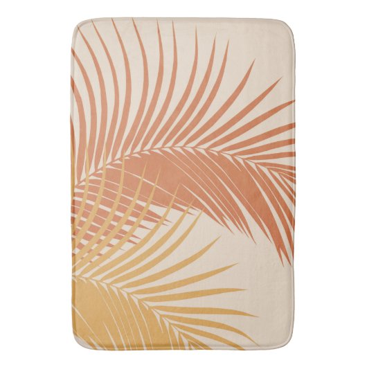 Palm leest gele Oranje vibes #1 #tropical #art Badmat (Voorkant Verticaal)