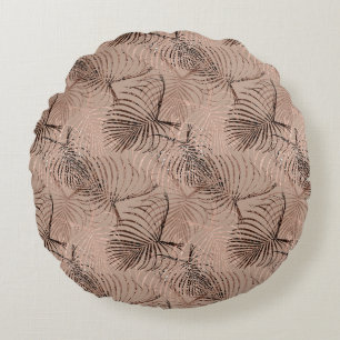 Palm Leeuw Dierprint Glam 1 Rond Kussen