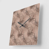 Palm Leeuw Dierprint Glam 1 Vierkante Klok (Hoek)