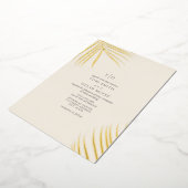 Palm lekt af van de uitnodiging tot Folie van witt (Gedraaid)