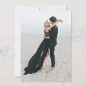 Palm Logo Tropical Monogram Wedding Save the Date (Achterkant)