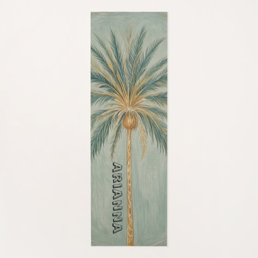 Palm Majesty: Eenpersoons palmboom ontwerp Yogamat (Voorkant)