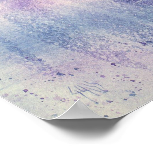 Palm Marine Waterverf Abstract Poster (Hoek)