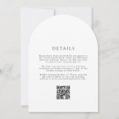 Palm Monogram Elegant Arch Tropical Wedding QRCode Kaart (Achterkant)