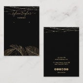 Palm Monstera Leaf Earring lijst display voeg logo Visitekaartje (Voorkant / Achterkant)