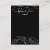 Palm Monstera Leaf Earring lijst display voeg logo Visitekaartje (Voorkant)