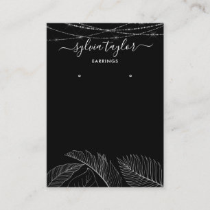 Palm Monstera Leaf Earring lijst display voeg logo Visitekaartje