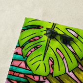 Palm & Monstera Leaves 1974 Strandlaken (In situ)