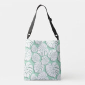 Palm monstera naadloos patroon 3 crossbody tas (Achterkant)