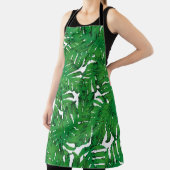 Palm Monstera naadloos patroon. White Green Tropic Schort (Insitu)