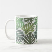 Palm monstera tropische bladeren koffiemok (Links)