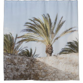 Palm Oase View 1 Douchegordijn (Voorkant)