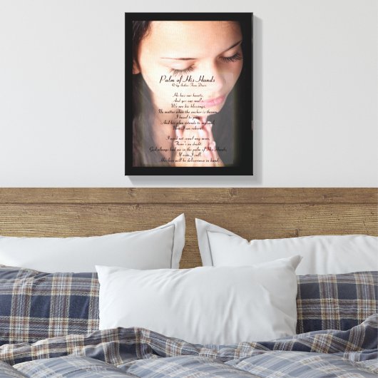 Palm of His Hands GEDICHT CANVAS PRINT (Insitu (Slaapkamer))