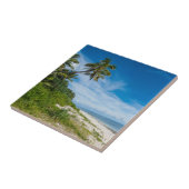 Palm-omzoomd Kolovai-strand Tegeltje (Zijkant)