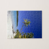 Palm omzoomd strand Cook Eilanden Legpuzzel (Horizontaal)