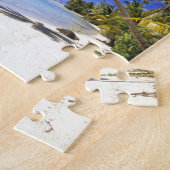 Palm omzoomd strand Cook Eilanden Legpuzzel (Zijkant)