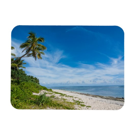 Palm-omzoomde Kolovai-strand Magneet (Horizontaal)