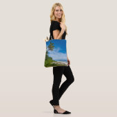 Palm-omzoomde Kolovai-strand Tote Bag (Op model)