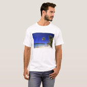 Palm omzoomde strand Cook Eilanden 5 T-shirt (Voorkant volledig)