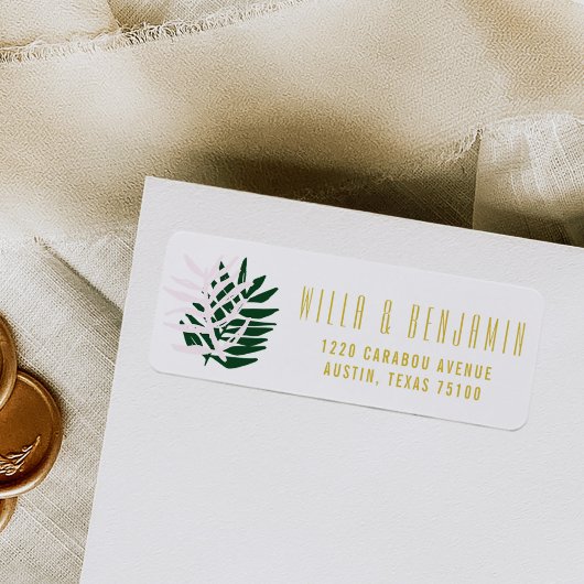 Palm Ontsnapping Huwelijk Retouradres Labels