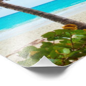 Palm op het strand foto afdruk (Hoek)