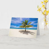 Palm op White Sand Beach Kaart (Gele Bloem)