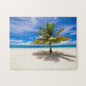 Palm op White Sand Beach Legpuzzel (Horizontaal)