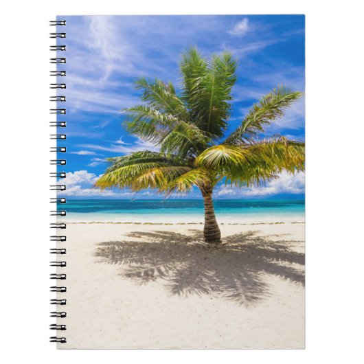 Palm op White Sand Beach Notitieboek (Voorkant)