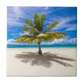 Palm op White Sand Beach Tegeltje (Voorkant)