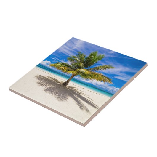 Palm op White Sand Beach Tegeltje (Zijkant)
